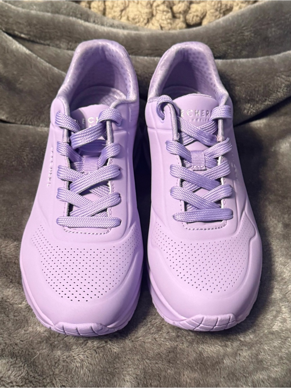 Skechers Women's Lavender Lace-Up Athletic Sneakers